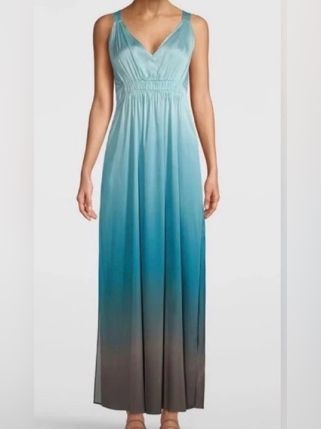 White House Black Market Satin Ombre Maxi Dress Size Small